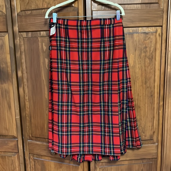 The Scotch House | tartan skirt | midi skirt | red | Sz. 14 - Picture 6 of 6